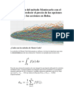 Simulación Montecarlos Sobre Precio de Opciones de Acciones