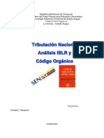 Trabajo de ISLR Y Codigo Organico Tributario Tema 2