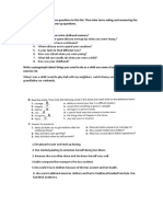 A. Pair Work Add Three Questions To This List. Then Take Turns Asking and Answering The Questions Ask Follow-Up Questions