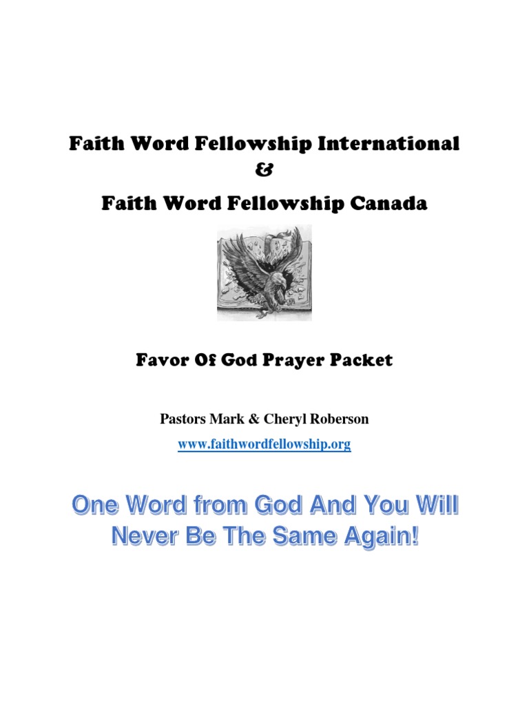 Favor of God Prayer Declarations | PDF | God The Father | Glory (Religion)