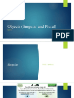 Unit 3 - Objects (Singular and Plural)