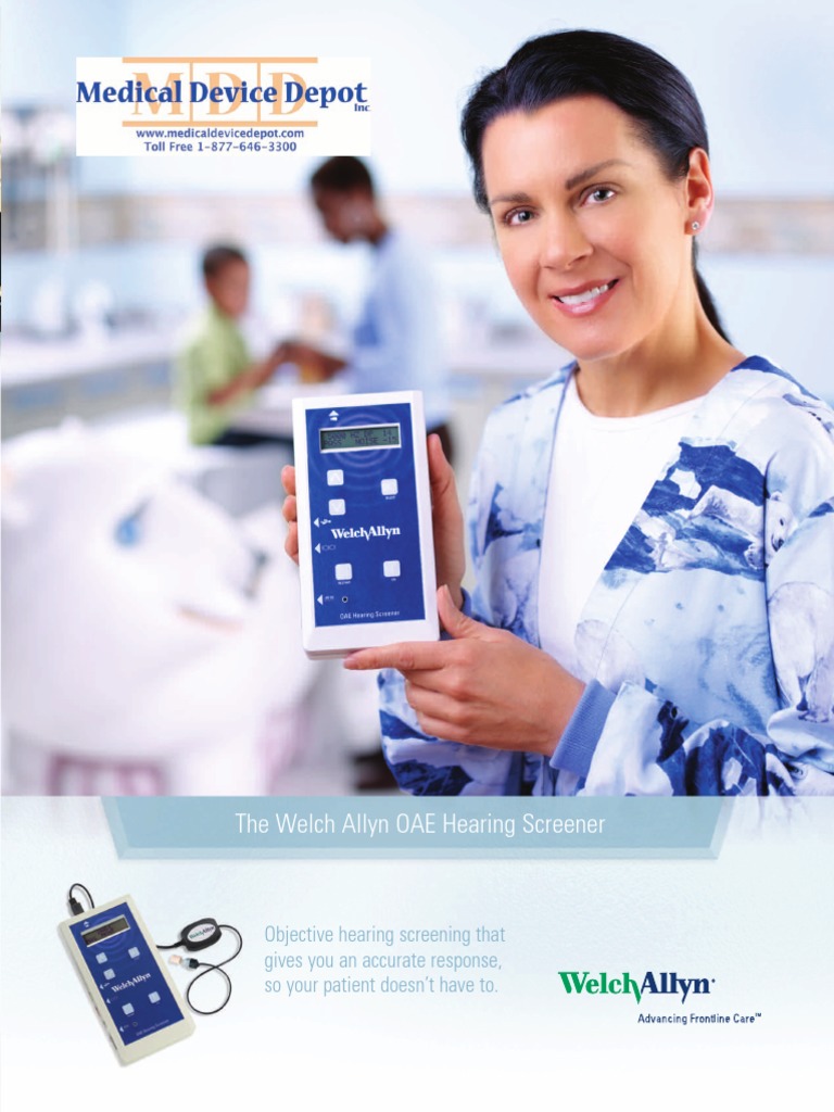 Welch Allyn Oae Hearing Screener Set Brochure | PDF | Hearing Loss ...