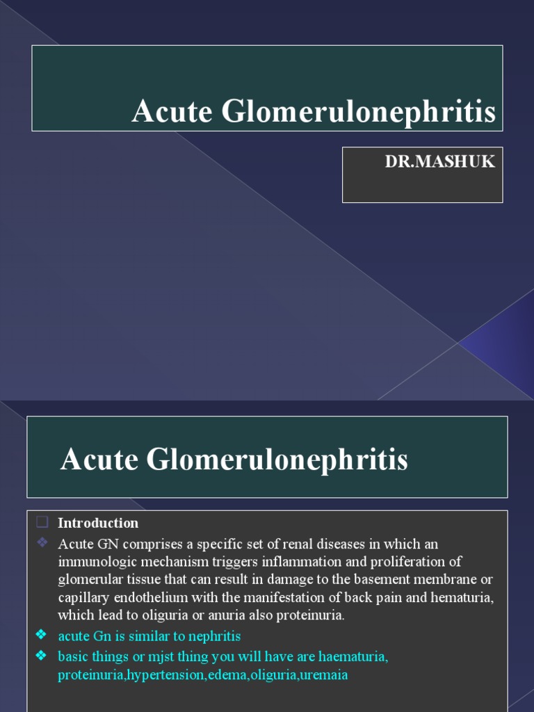 +acute Glomerulonephritis | PDF | Internal Medicine | Medical Specialties
