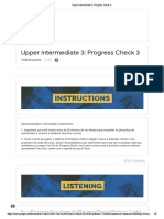 Upper Intermediate 3 - Progress Check 3