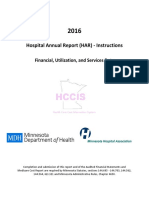 Hospital Annual Report (HAR) - Instructions: Financial, Utilization, and Services Data
