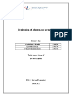 Beginning of Pharmacy Practice: Prepare by