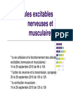 UE 2-1 Cellules Excitables Nerveuses Et Musculaires Partie I
