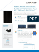 Sunpower Performance Panel For Commercial Installations: Sunpower P3-425-Com - Preliminary Datasheet