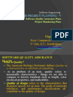Software Engineering Quality Assurance Plans