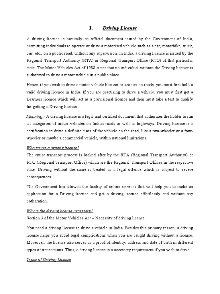 Indian Driving License Guide | PDF | Semi Trailer Truck | Driver's License