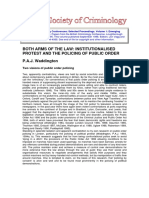Both Arms of The Law: Institutionalised Protest and The Policing of Public Order P.A.J. Waddington