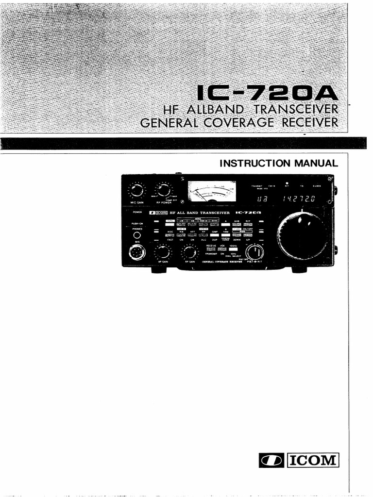 ICOM HF ALL BAND TRX　IC-720A　サービスマニュアル付 ICOM HF ALL BAND TRX IC-720A サービスマニュアル付 - メルカリ