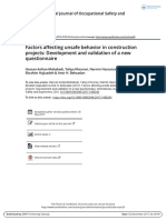 Factors Affecting Unsafe Behavior in Construction Projects: Development and Validation of A New Questionnaire