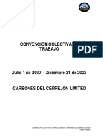 Convencion Colectiva de Trabajo Sintracarbon Cerrejon 2020 2023