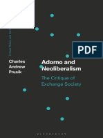 (Critical Theory and The Critique of Society) Charles A. Prusik - Adorno and Neoliberalism - The Critique of Exchange Society-Bloomsbury (2020)