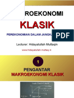 01 Makro Ekonomi Klasik Perekonomian Dalam Jangka Panjang