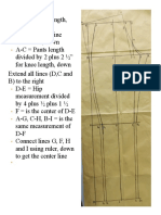 Procedures in Drafting A Pants Pattern