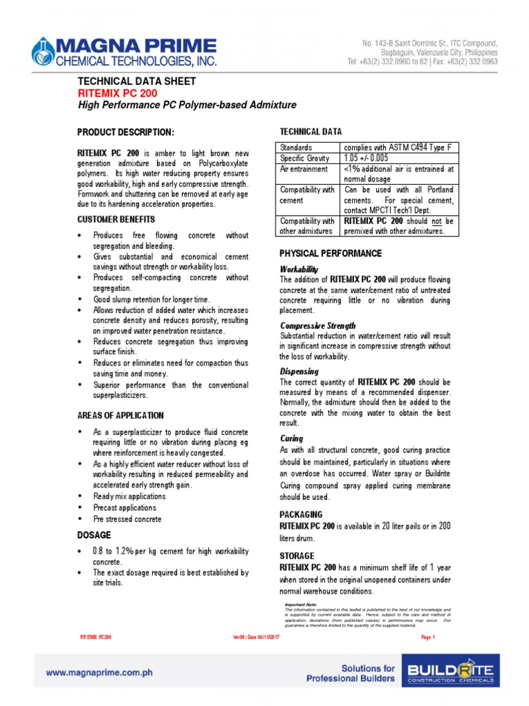 Concrete Admixture Guide | PDF | Concrete | Building Engineering