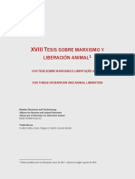 XVIII Tesis Sobre Marxismo y Liberación Animal