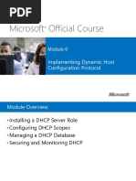 Microsoft Official Course: Implementing Dynamic Host Configuration Protocol