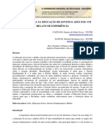 Educação Física Na Educação de Jovens E Adultos: Um Relato de Experiência