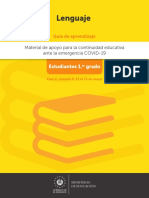 Guía de Aprendizaje - 1er Grado - Lenguaje - Fase 2 - Semana 5