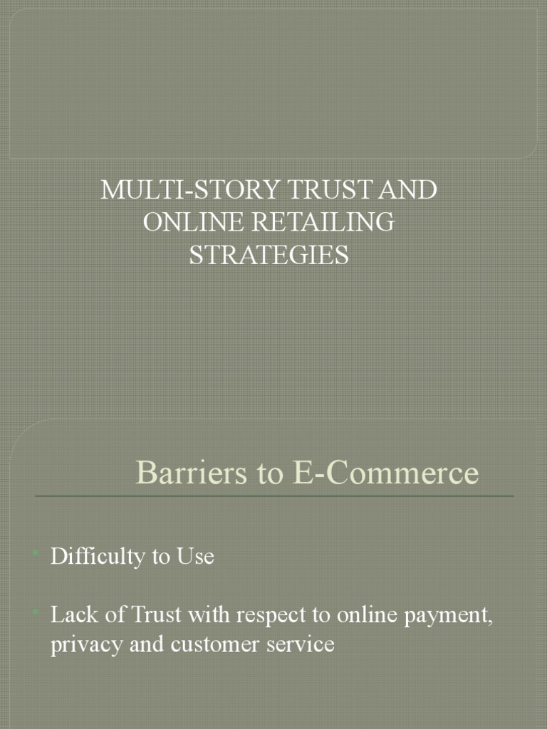 E-Commerce Trust and Retail Strategies | PDF