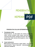 III. Pendekatan Dalam Kepemimpinan