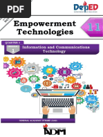 Empowerment Technologies: Information and Communications Technology