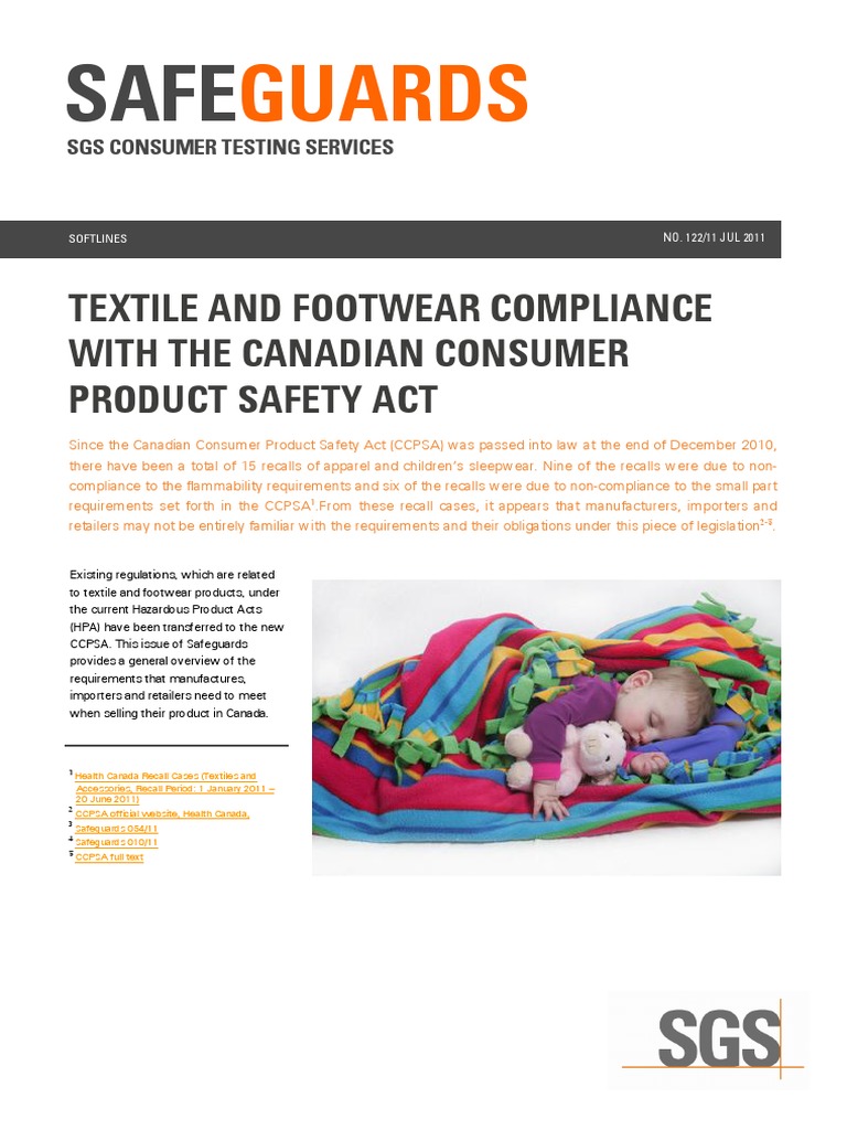 Guards Textile and Footwear Compliance With The Canadian Consumer