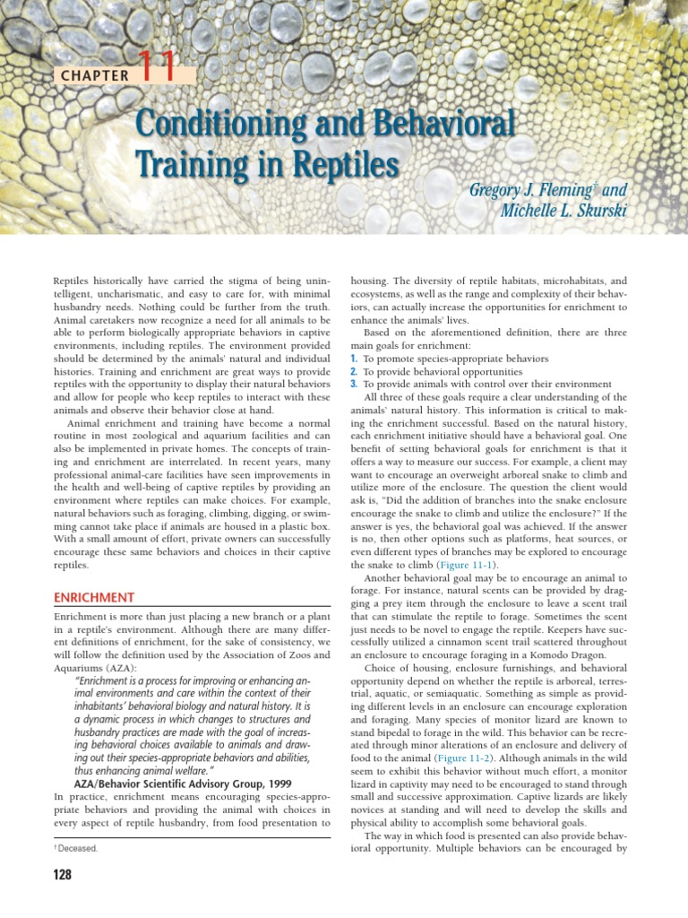 Training and Enrichment for Reptiles | PDF | Nature | Science