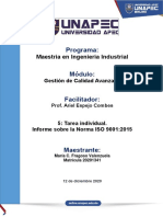 Sem 5. Informe ISO 9001.2015. MFragoso