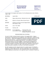 Environmental Appeal Board: APPEAL NO. 2001-PES-003 (B)