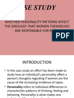 Case Study: Whether Personality Patterns Affect The Ideology That Women Themselves Are Responsible For Rapes