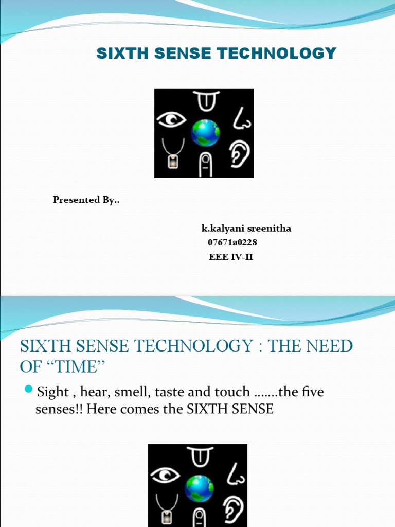 Sixth Sense Tech: A New Era | PDF | Human–Computer Interaction | User ...