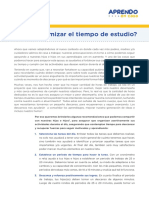 Somos Familia Como Optimizar El Tiempo de Estudio