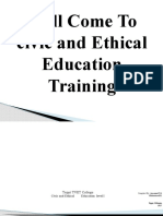 Well Come To Civic and Ethical Education Training