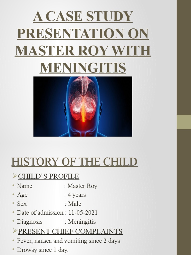 CASE STUDY Meningitis PDF Meningitis Rtt