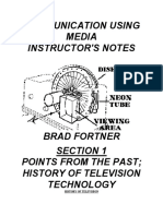 Communication Using Media Instructor'S Notes: History of Television