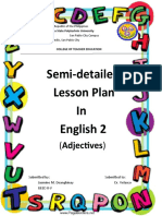 Semi-Detailed Lesson Plan in English 2: (Adjectives)