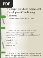 Concept: Child and Adolescent Development/Facilitating Learning