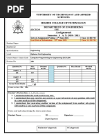 Assignment: University of Technology and Applied Sciences Higher College of Technology Department of Engineering