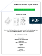 2000 Dodge Neon Factory Service Repair Manual