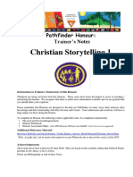 Christian Storytelling 1 Honour Trainer S Notes