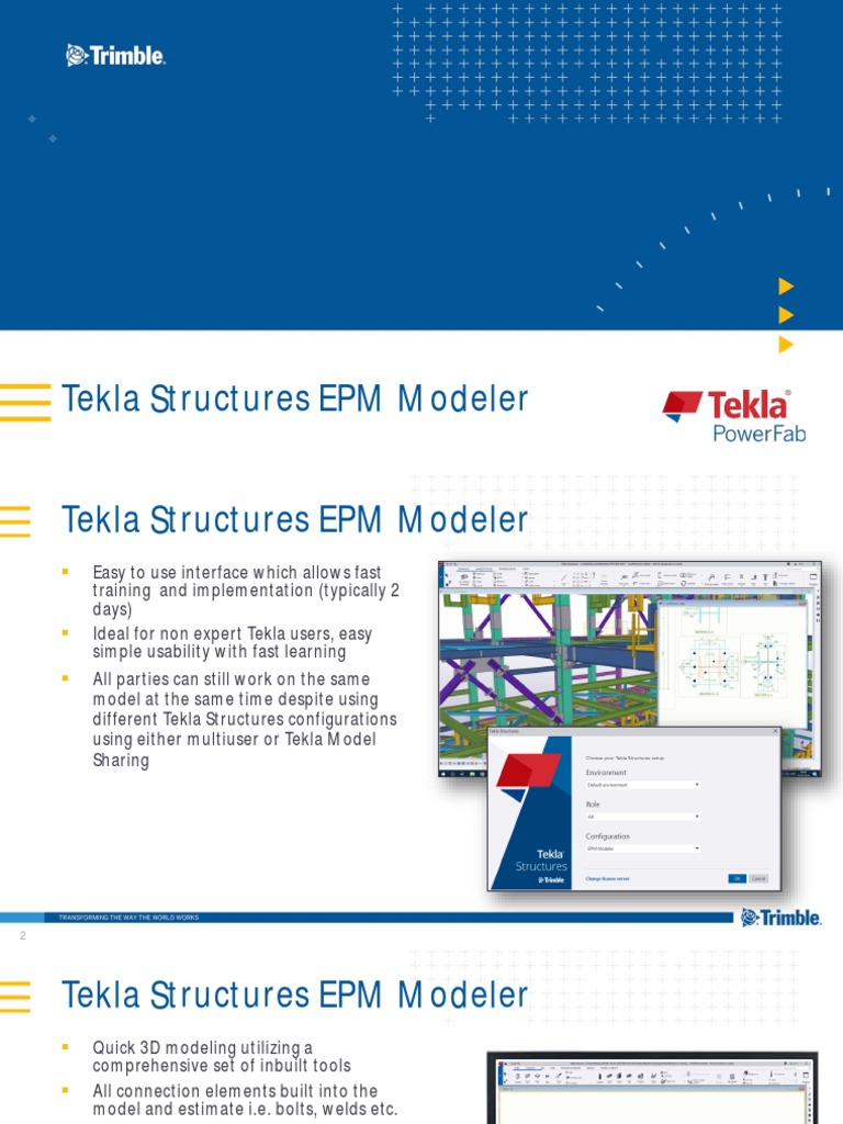 Tekla Structures EPM Modeler Overview | PDF | 3 D Modeling | 3 D ...