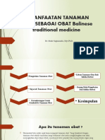 Pemanfaatan Tanaman Obat Sebagai Obat