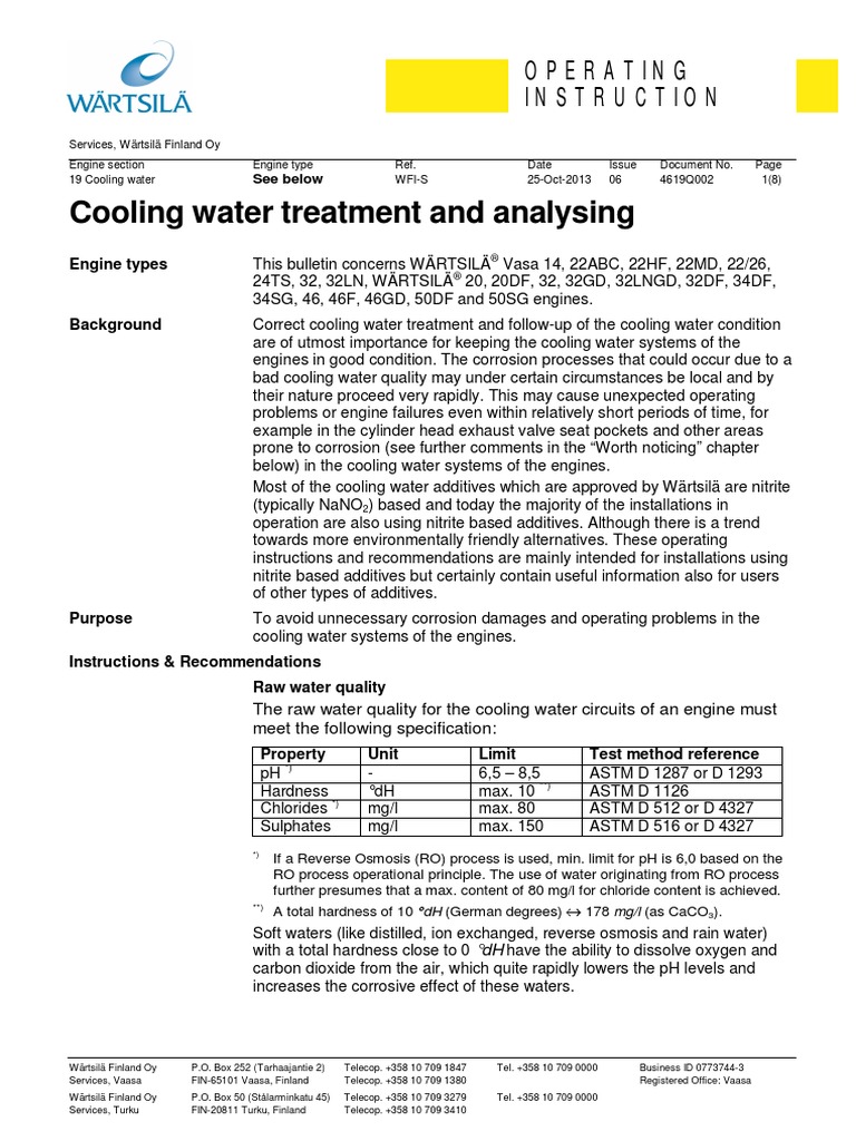Wartsila OEM Engine Manufacturer Approvals | PDF | Corrosion | Magnesium