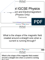 Flashcards - Topic 6 Magnetism and Electromagnetism (Physics Only) - Edexcel Physics IGCSE
