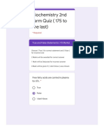 Biochemistry 2nd Term Quiz (175 To The Last)