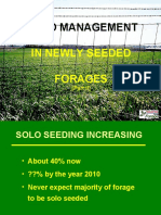 Weed Management: in Newly Seeded Forages